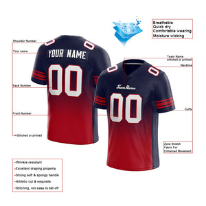 custom authentic drift fashion football jersey navy-red