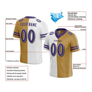 custom authentic split fashion football jersey royal-white-red mesh