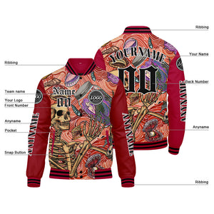 Chaquetas universitarias rojas personalizadas para hombres & mujeres y jóvenes & Chaquetas Letterman personalizadas