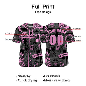 Camiseta de béisbol gris personalizada con nombre número y logotipo personalizados