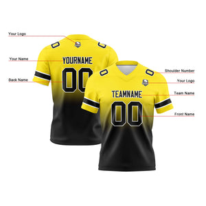 Camisetas de fútbol personalizadas con degradado-nombre-número y logotipo para adultos-niños y equipos