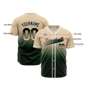 Camisetas de béisbol personalizadas con degradado nombre número y logotipo