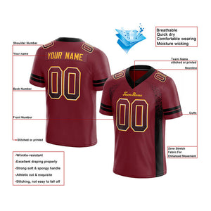 custom authentic drift fashion football jersey red-navy mesh