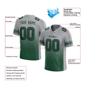 custom authentic gradient fashion football jersey gray-green