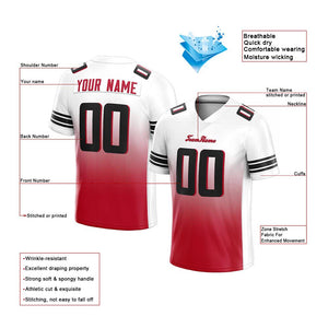 custom authentic gradient fashion football jersey purple-black-white mesh
