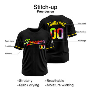 Camisetas de béisbol negras personalizadas con diseño bordado y estilo hip hop