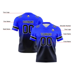 Camisetas de fútbol personalizadas con degradado-nombre-número y logotipo para adultos-niños y equipos
