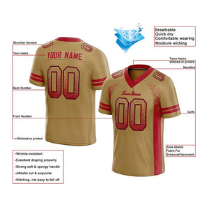 custom authentic drift fashion football jersey royal-yellow mesh