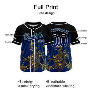 Camiseta de béisbol negra personalizada con botones para hombre mujer adulto y joven Nombre número y logotipo impresos