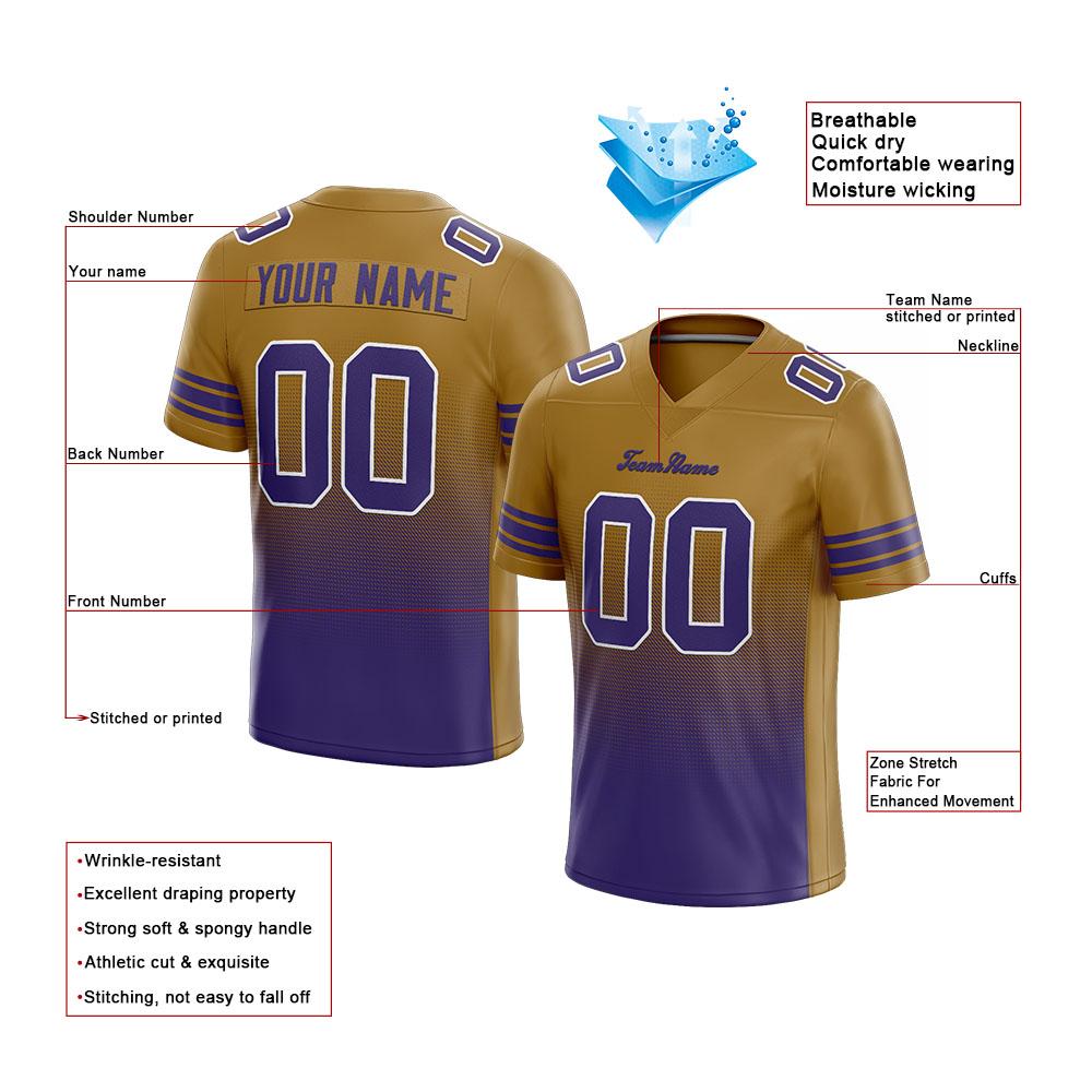 custom authentic gradient fashion football jersey royal-red-white