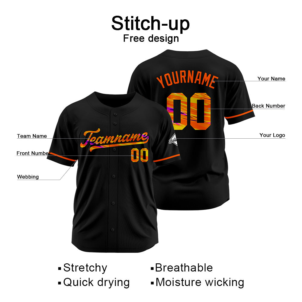 Camisetas de béisbol negras personalizadas con diseño bordado y estilo hip hop