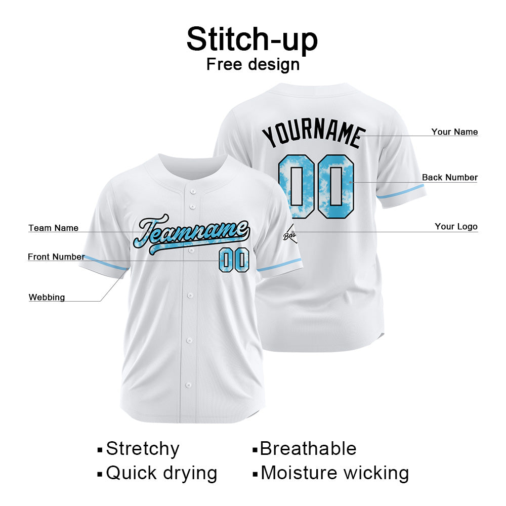 Camiseta de béisbol blanca personalizada con diseño bordado & camisetas de béisbol estilo hip hop personalizadas