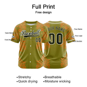 Camiseta de béisbol verde personalizada con botones para hombre mujer adulto y joven Nombre número y logotipo impresos