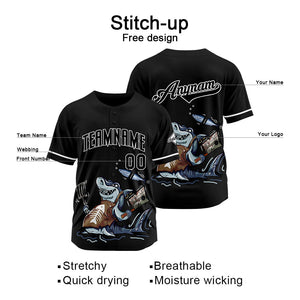 Uniformes de béisbol Custom Chef Shark-Black de alta calidad para adultos y niños & optimizados para el rendimiento