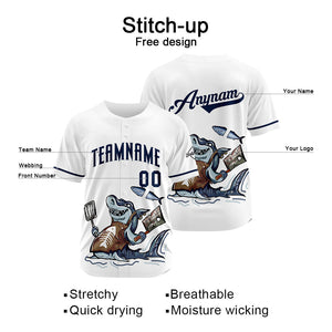 Uniformes de béisbol Custom Chef Shark-White de alta calidad para adultos y niños & optimizados para el rendimiento
