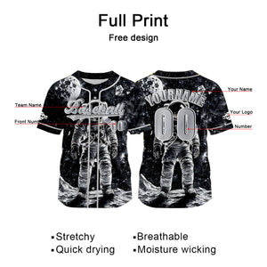 Camiseta de béisbol gris personalizada con nombre número y logotipo personalizados