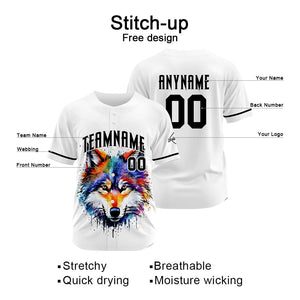 Uniformes de béisbol personalizados Wolf-White de alta calidad para adultos y niños & optimizados para el rendimiento