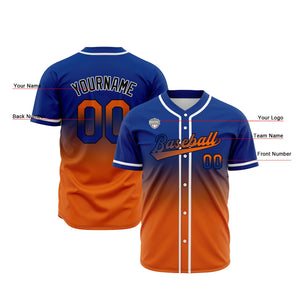 Camisetas de béisbol personalizadas con degradado nombre número y logotipo