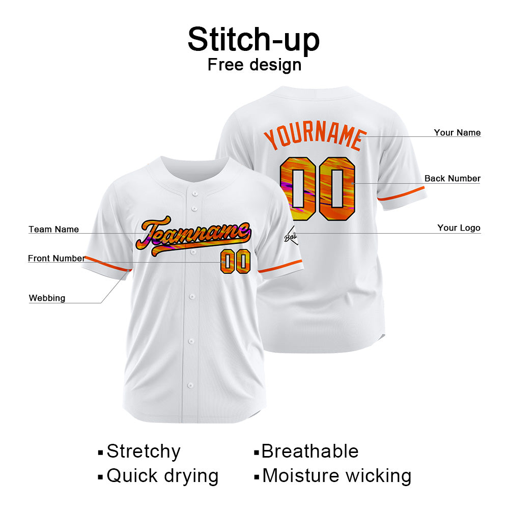 Camiseta de béisbol blanca personalizada con diseño bordado Camisetas de béisbol de hip hop personalizadas