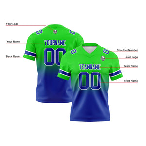 Camisetas de fútbol personalizadas con degradado-nombre-número y logotipo para adultos-niños y equipos