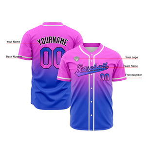 Camisetas de béisbol personalizadas con degradado nombre número y logotipo