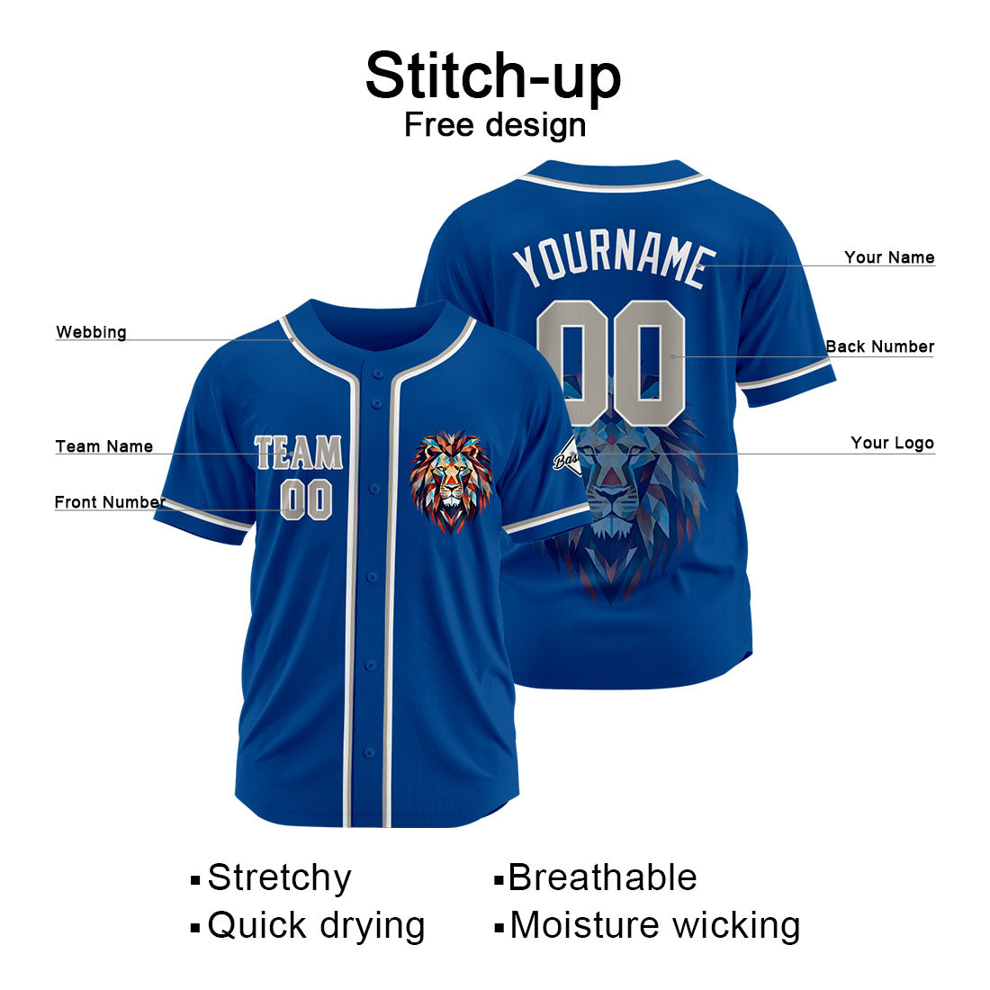 Uniformes de béisbol personalizados de alta calidad para adultos y niños & optimizados para el rendimiento Color azul rey