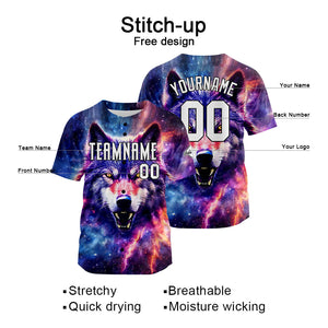 Uniformes de béisbol personalizados Starry Wolf de alta calidad para adultos y niños & optimizados para el rendimiento