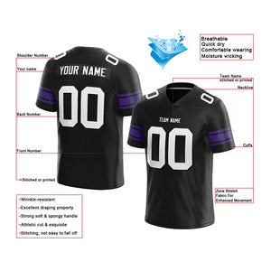 customized  authentic football jersey black-purple-white