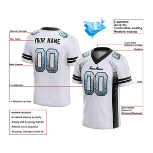 custom authentic drift fashion football jersey orange-navy mesh