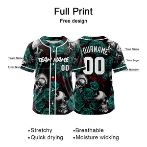Camiseta de béisbol personalizada para hombres mujeres ni?os y jóvenes con bordados e impresión en color verde