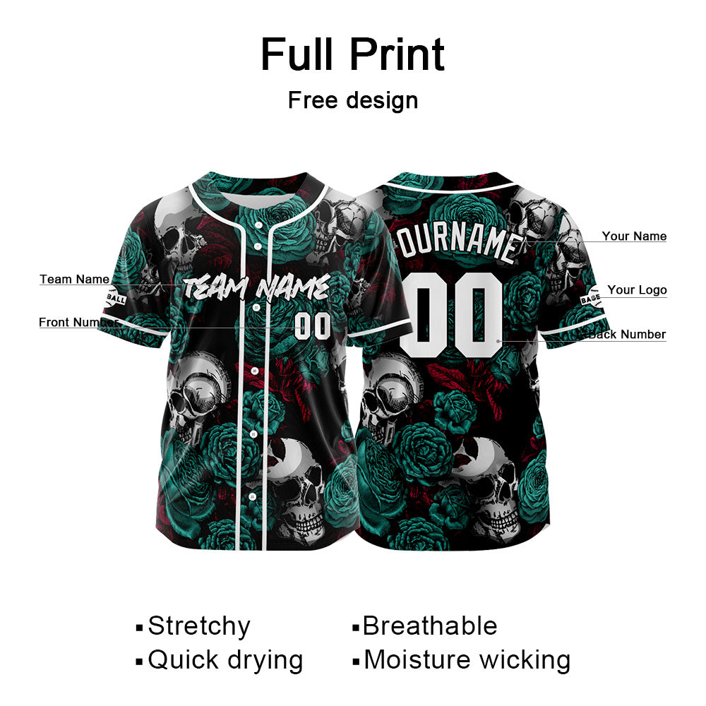 Camiseta de béisbol personalizada para hombres mujeres ni?os y jóvenes con bordados e impresión en color verde