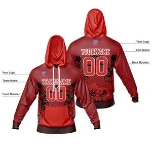 Sudadera con capucha degradada personalizada para hombre-mujer-niña o niño Imprime tu logotipo-nombre y número