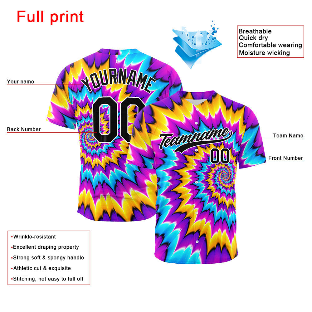 Dise?o personalizado de camiseta de béisbol con estampado completo deslumbrante
