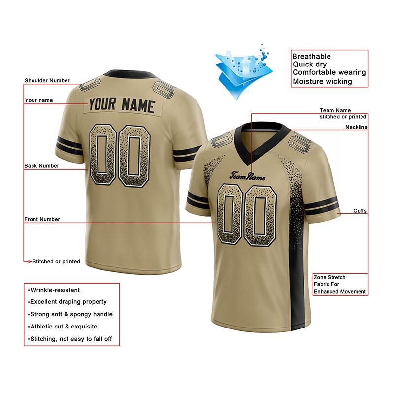 custom authentic drift fashion football jersey white-black mesh