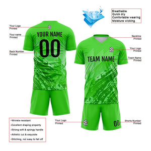 Uniforme de fútbol personalizado para niños y adultos & conjunto personalizado de camiseta verde