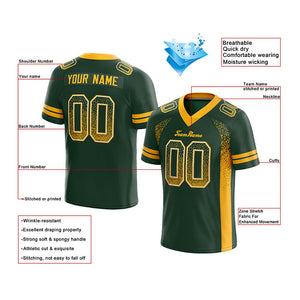 custom authentic drift fashion football jersey white-green mesh