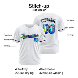 Camiseta de béisbol blanca personalizada con diseño bordado Camisetas de béisbol de hip hop personalizadas
