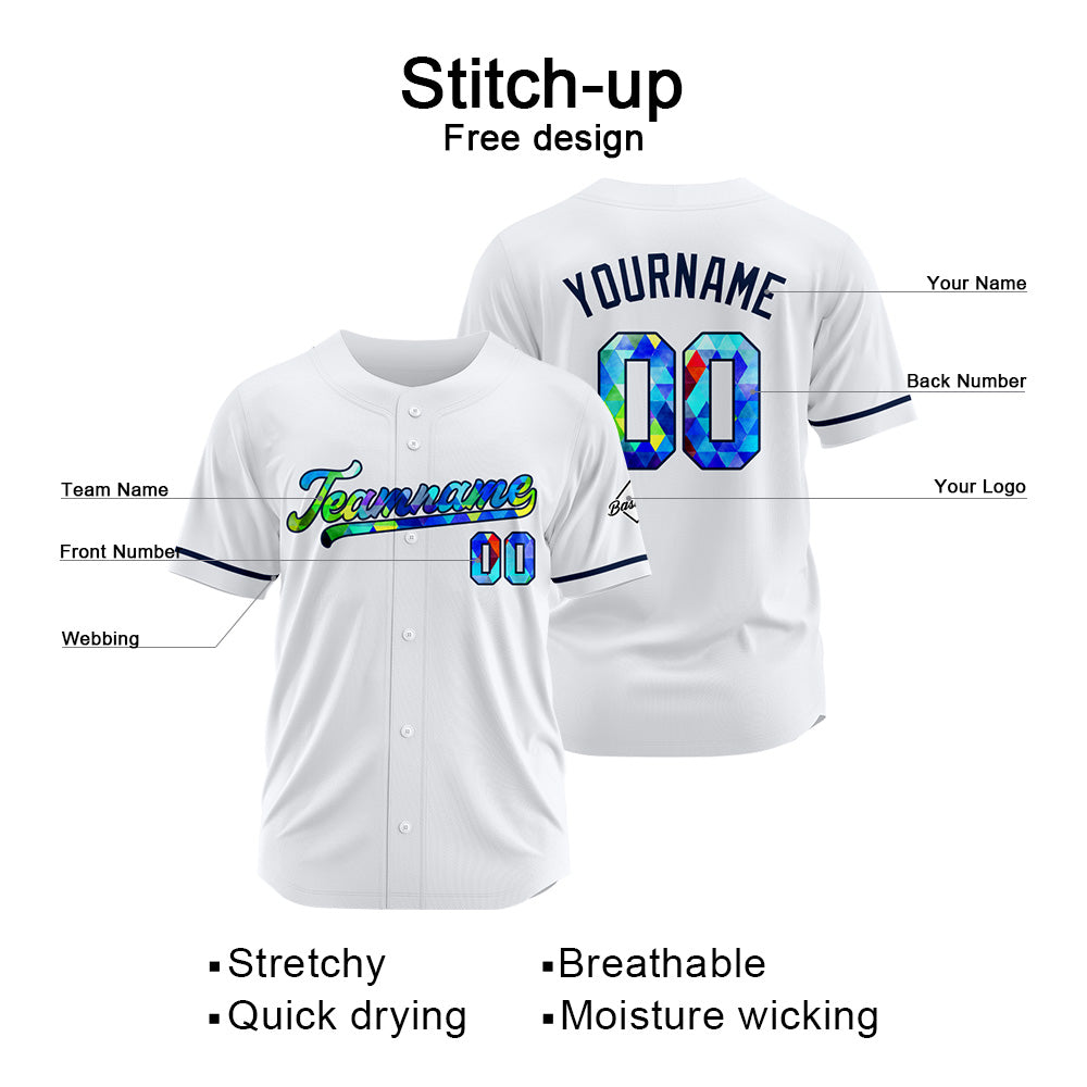 Camiseta de béisbol blanca personalizada con diseño bordado Camisetas de béisbol de hip hop personalizadas