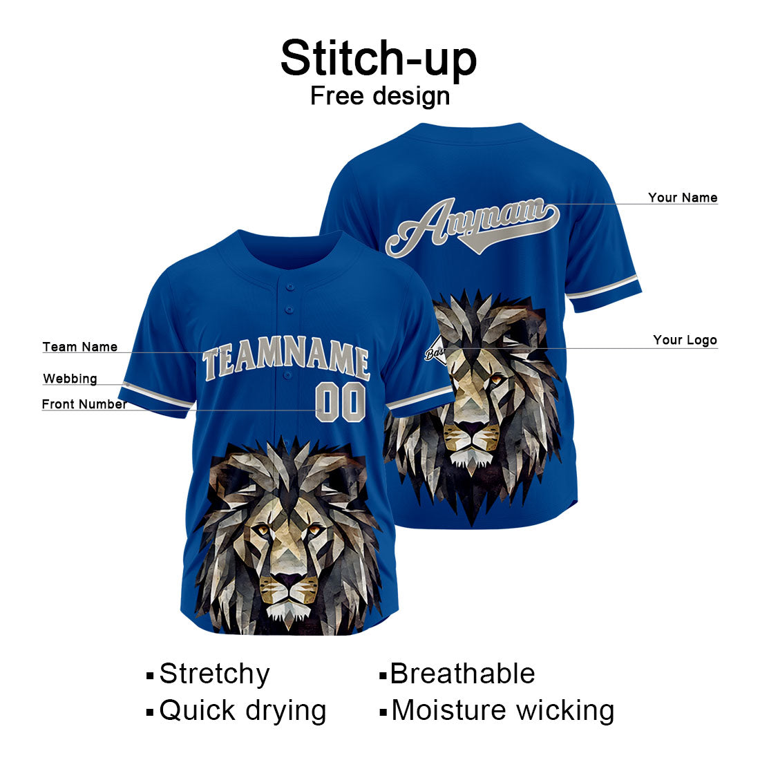Uniformes de béisbol personalizados de alta calidad para adultos y niños & optimizados para el rendimiento Color azul rey