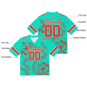 Camiseta de fútbol personalizada con nombre y número del equipo bordados y estampados-color azul marino