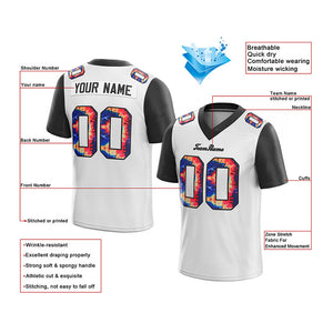 customized authentic tie dye football jersey white-black mesh