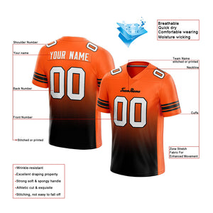 custom authentic drift fashion football jersey gray-orange