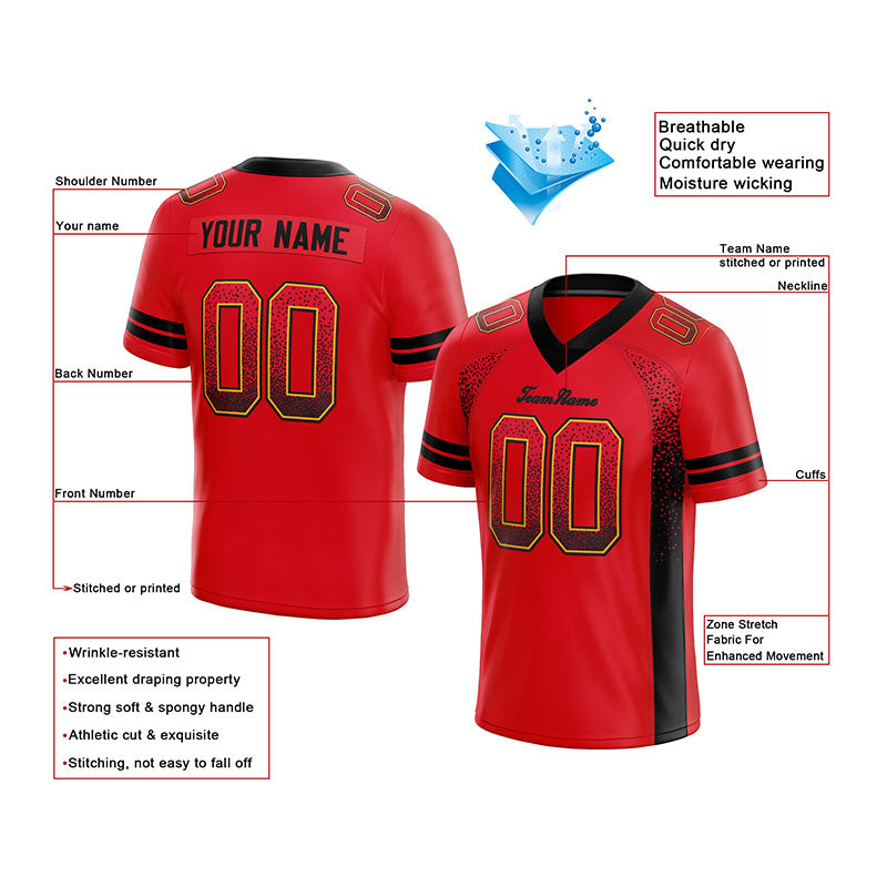 custom authentic drift fashion football jersey gray-royal mesh