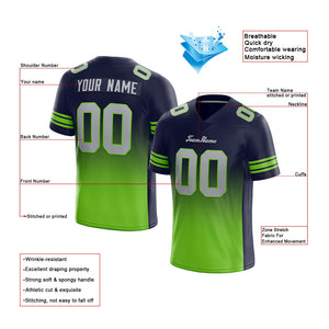 custom authentic gradient fashion football jersey neon green-navy