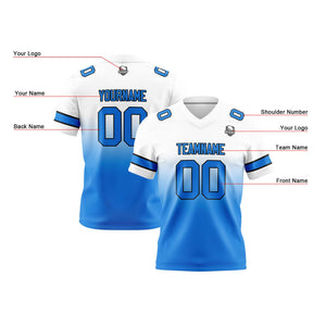 Camisetas de fútbol personalizadas con degradado-nombre-número y logotipo para adultos-niños y equipos