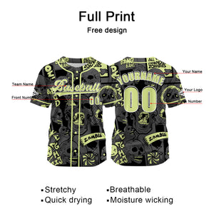 Camiseta de béisbol gris personalizada con nombre número y logotipo personalizados