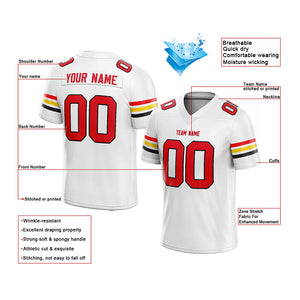 customized  authentic football jersey white-red-yellow-black