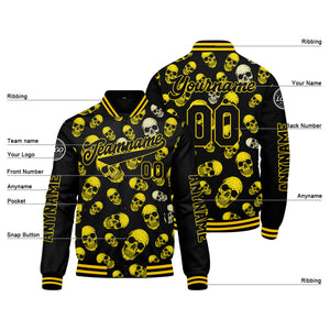 Chaquetas universitarias amarillas personalizadas para hombres & mujeres y jóvenes & Chaquetas Letterman personalizadas