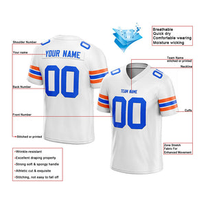 customized  authentic football jersey white-blue-orange