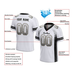 custom authentic drift fashion football jersey gold-black mesh